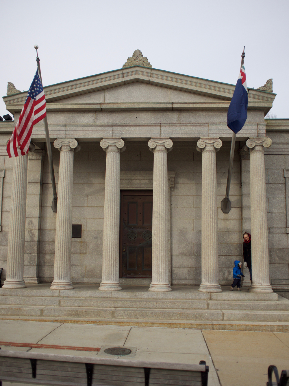 IRL Exhibit Lodge Front Door from East Side