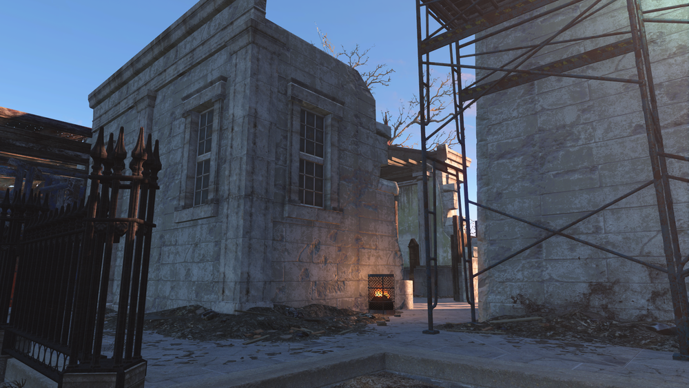 IG Monument and Exhibit Lodge from SE