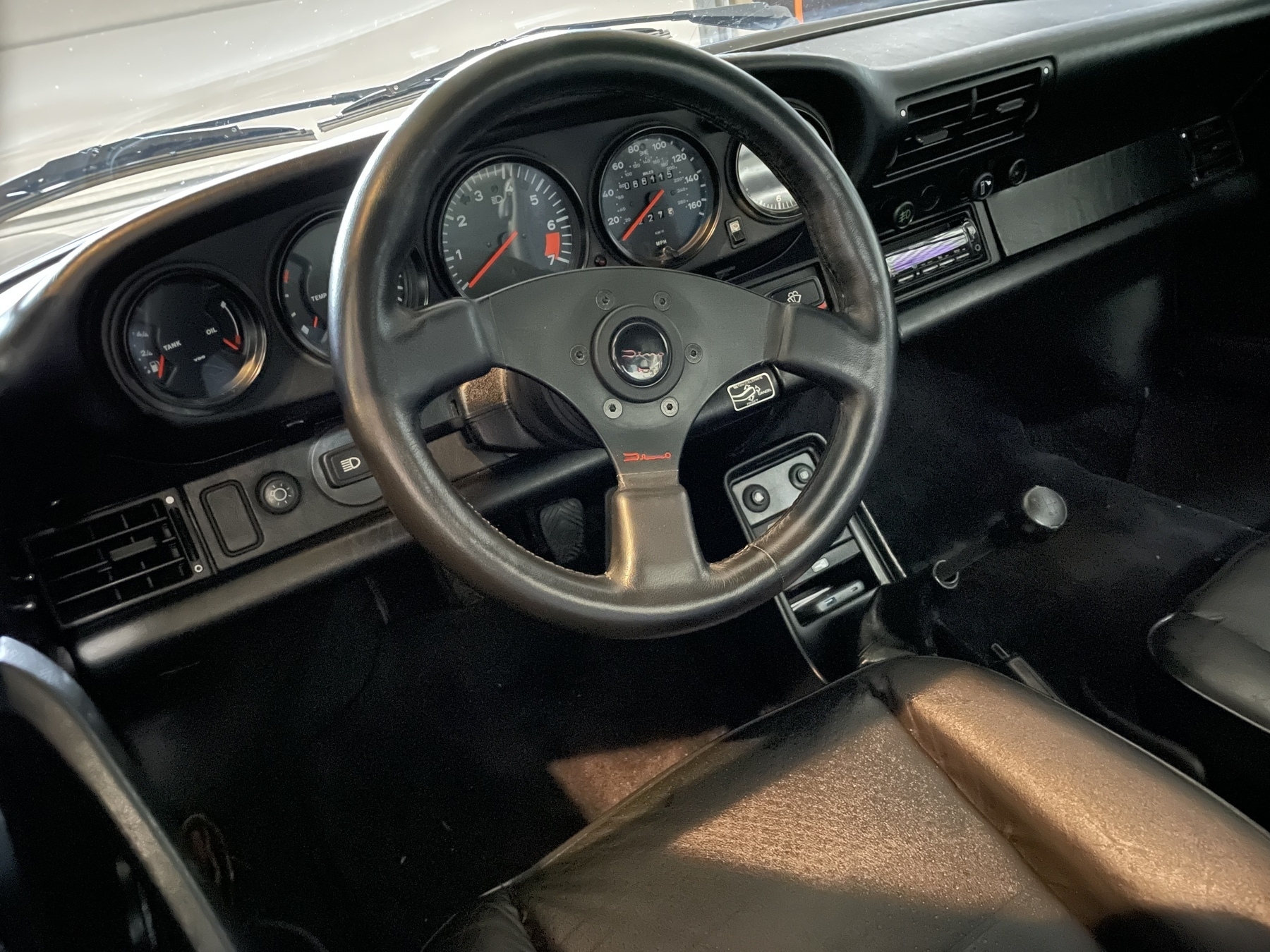 The restored lever and stock knob back in place